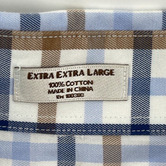 Peter Millar Button Down Shirt Mens Extra Extra Large Plaid Check - Picture 5 of 7